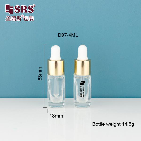 D97-4ml Black Silkscreen Logo Customized Essential Oil Glass Dropper Bottle For Precision Dispensing