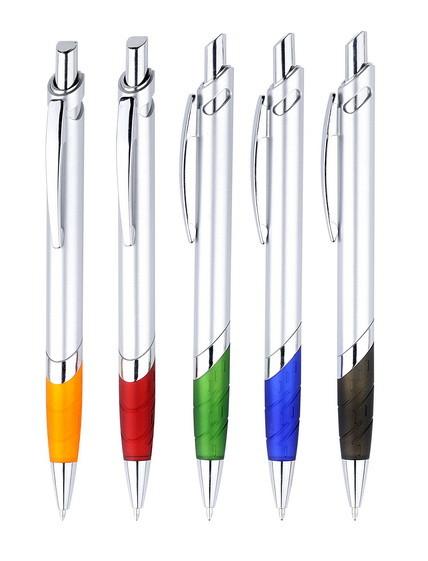 chromed plastic pen,silver plastic pen,silver logo ball pen, chromed logo pen