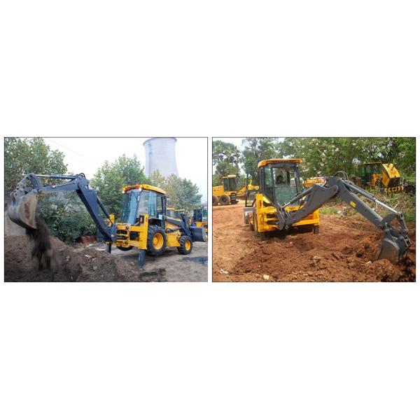 70KW Power Tractor Backhoe Loader  XT870 , 0.3 m3 Rated Digging Backhoe Machine
