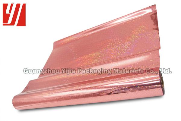 ANIMAL DE ESTIMAÇÃO cor-de-rosa efervescente das estrelas rolo da folha do laser de 12 mícrons