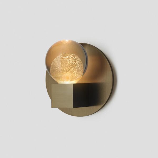 Modern Nordic Art Round Bubble Crystal LED Oro Wall Indoor Sconce H5 x D2.38
