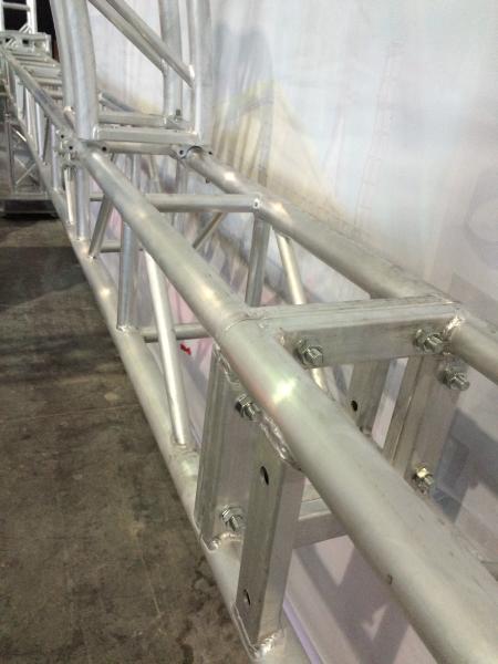 Stage Screw Aluminum Square Truss , Silver Tube Truss System