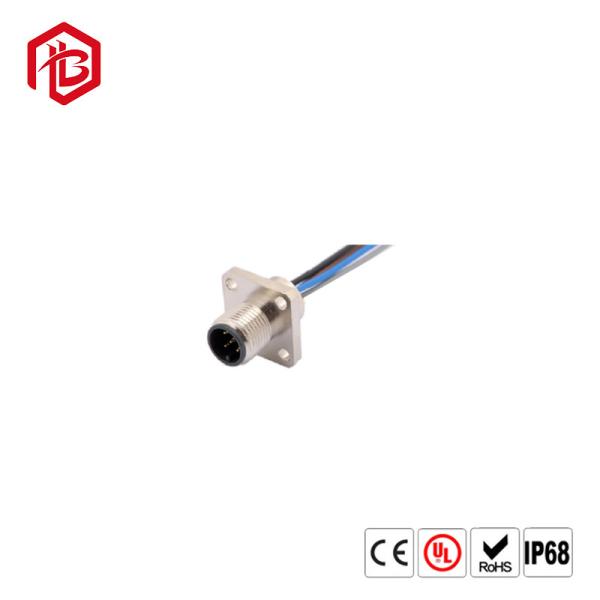 Ethernet Waterproof IP67 A/B/D Code 4 Pin Aviation Assembly M12 Right Angle Connector