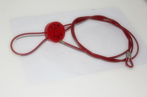 ZC-L31 Wheel Resistance Cable Lockout , CE 119g PVC Coated Lockout Tagout