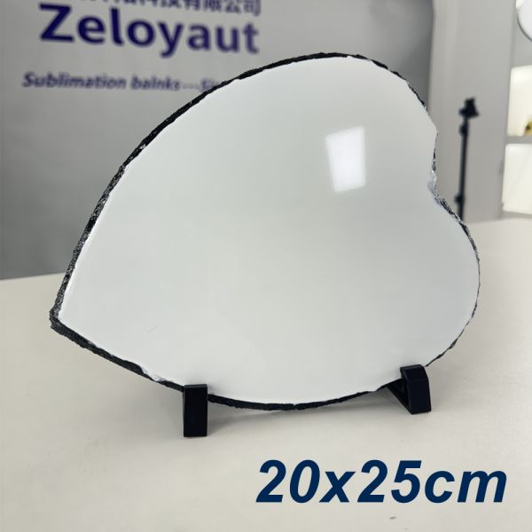 In Stock, 20x25cm Heart Shape Sublimation Rock Slate Custom Printing and Personalized Gifts, Glossy&Matte Finish Available