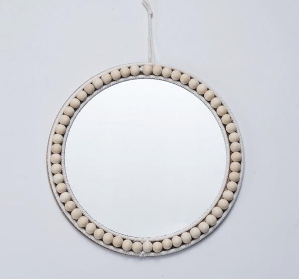 Design Natural Bathroom Large Wall Decorative Woven Custom Framed Wooden Rattan Wicker Willow Mirror