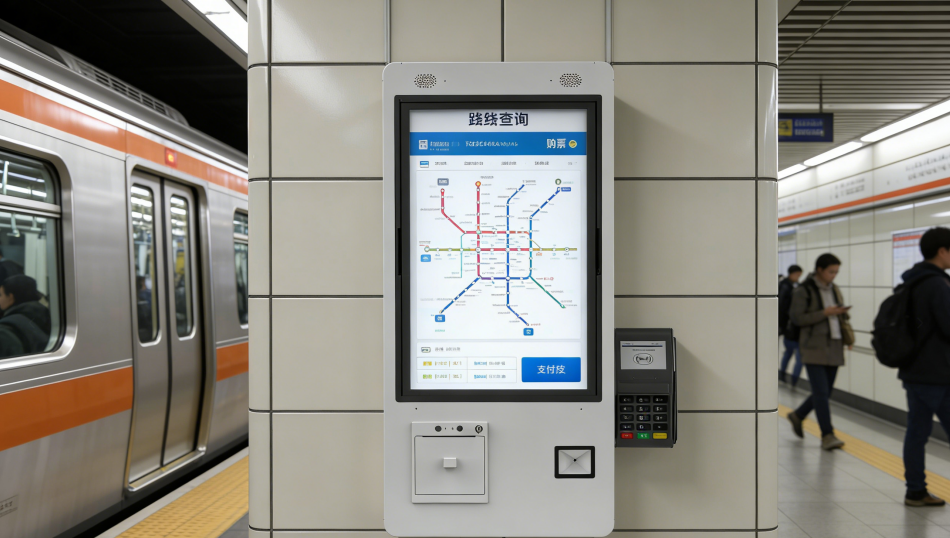 Self-Service Terminal Kiosk with Capacitive Touch IPS FHD 21.5-32 Inch Display and Flexible Installation Options