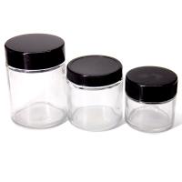 Frasco de vidro cosmético transparente Frascos de loção de 200 ml com tampa