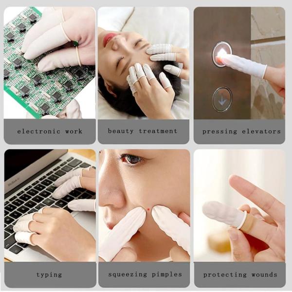 Disposable Latex Finger Cots, Protect Fingers, Anti-Static Industrial Medium Finger Cots, For Electronic Repair