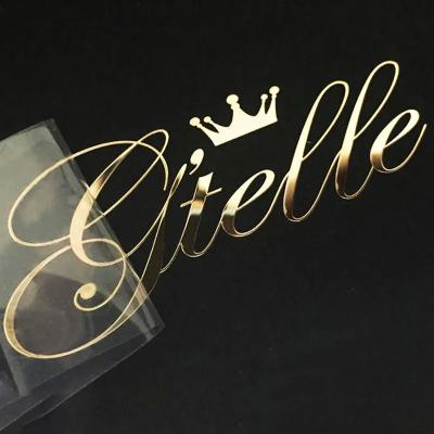 Custom Printing Logo UV Transfer Sticker Gold Foil Self Adhesive 3D Metal Sticker