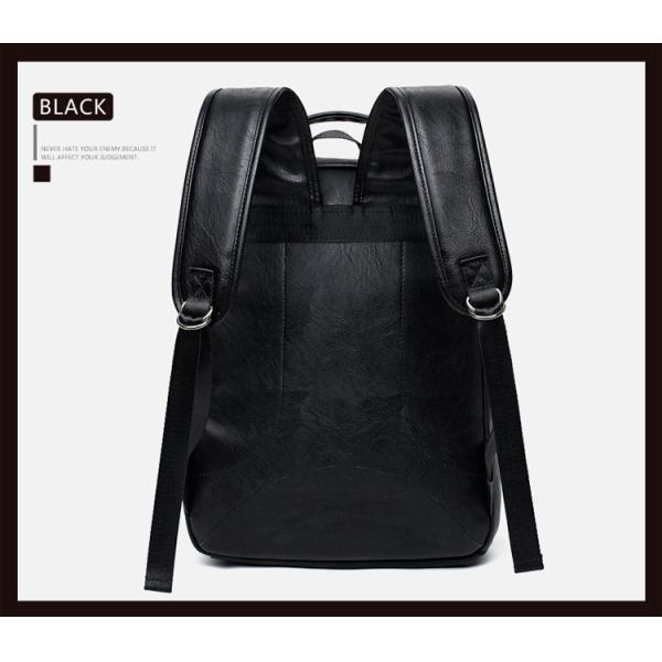 New Men's Travel Backpack Korean Backpack Leisure Student Schoolbag Soft PU Leather men backpack bag