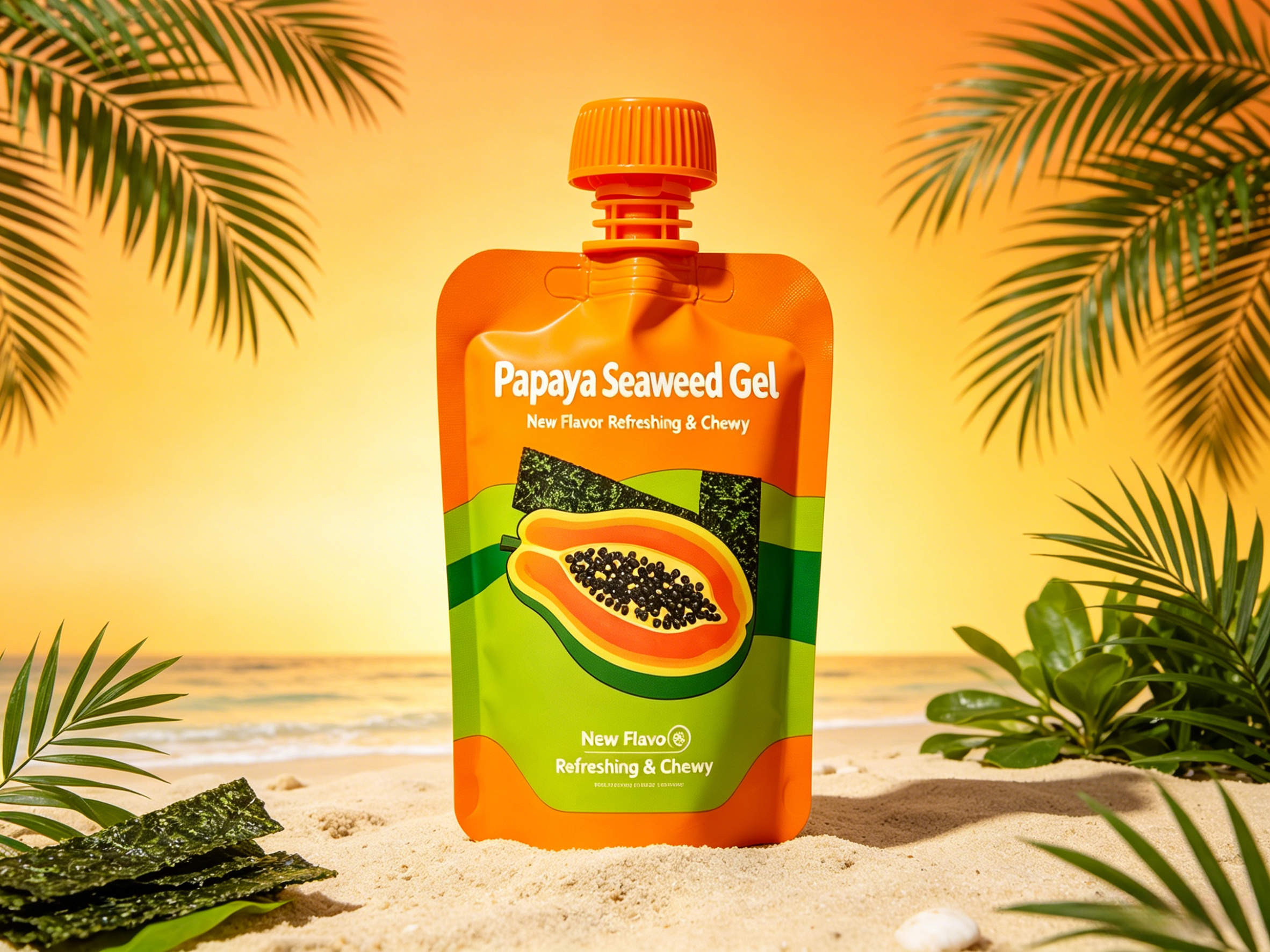 Custom Printed Spout Pouch for Gel & Liquid Snacks | Food‑Grade Stand‑Up Flexible Packaging for Seaweed & Fruit Gel