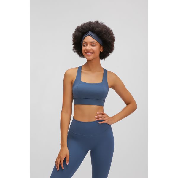 Mustard Yellow Yoga Twist Headband Soft Stretch Non Slip for Women