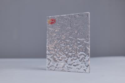 Tamanho personalizado 2-12mm transparente folha de acrílico texturizada pedra de gelo dupla pérola