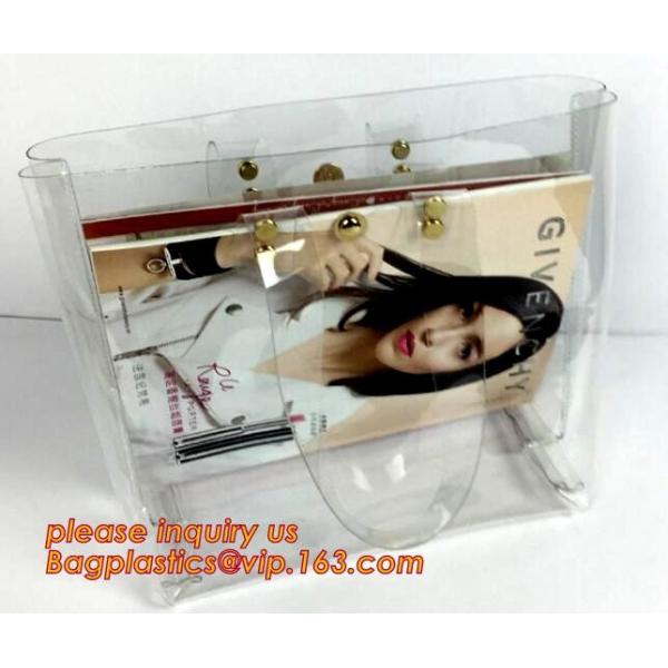 Clear Tote Bags Handbag PVC Women Shoulder Fashion Transparent Beach Bag, PVC Women Bags Tote Beach Handbags, eco zipper