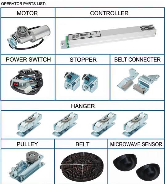 YIWAN Adjustable Door Automation System Automatic  Sliding Door