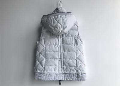 Sleveeless Puff Womens Winter Jackets And Coats Light Color Vest With Hat