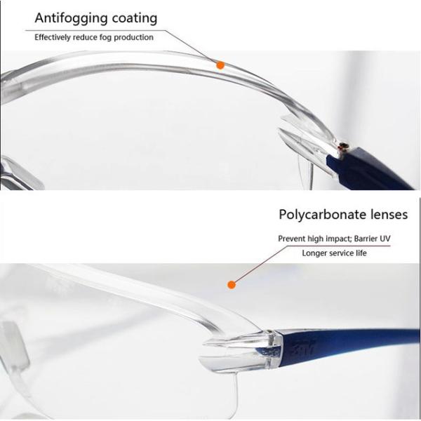 Защитные изумленные взгляды безопасности ППЭ, Эйевеар химии защитных стекол места для пыли