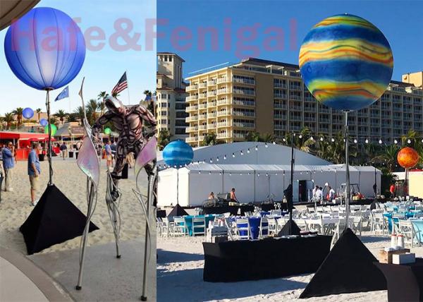 Outdoor Activity Decoration Moon Balloon Light LED 400W 600W 800W Inflatable 3200k