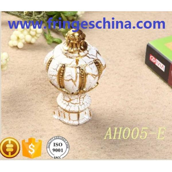 Classical delicate PP plastic curtain rod finials for home decoration