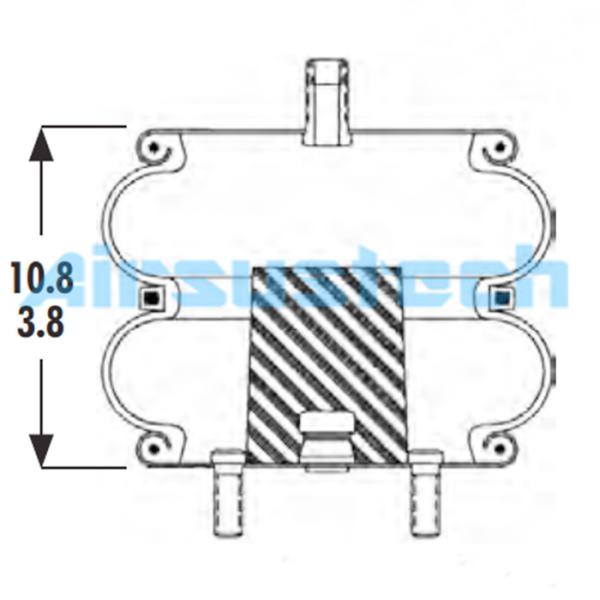 2B9-230 Резиновые подвески Goodyear Air Spring 3,5 кг вес с стальной воздушной подвеской