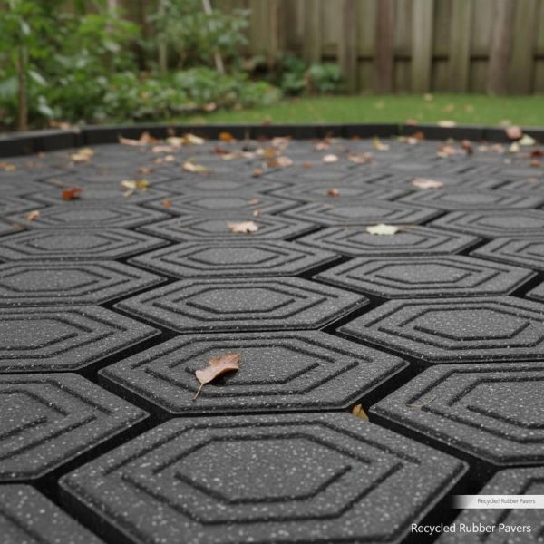 Recycled Rubber Interlocking Rubber Pavers with Anti Slip Surface and 20-50mm Thickness for Outdoor Use