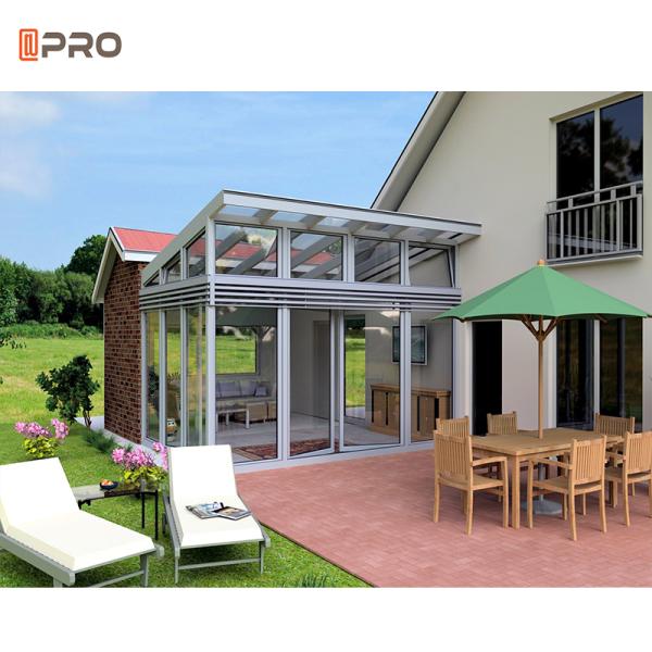 Casa pré-fabricada de vidro crescente interna do quadro de alumínio construção do exterior da sala de 4 estações