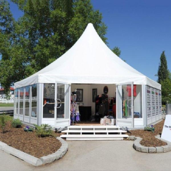 Arab Hexagon Marquee Tent Glass Wall Party Wind Resisant Structure