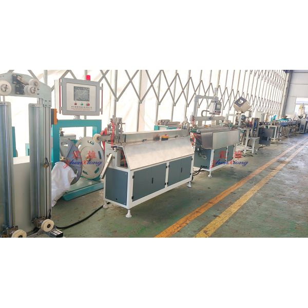 Online Magnetic Strip Inserting Refrigerator Door Gasket Production Line with 45° Angle Cut and Automatic Punching