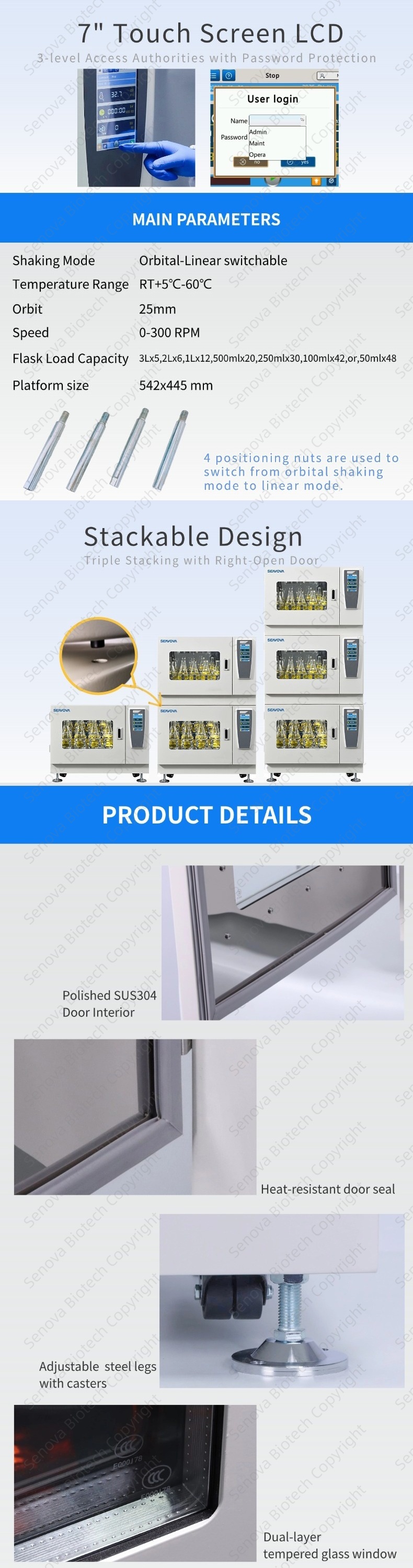Non-refrigerated Orbital-Linear Laboratory Incubator Shaker ST-210