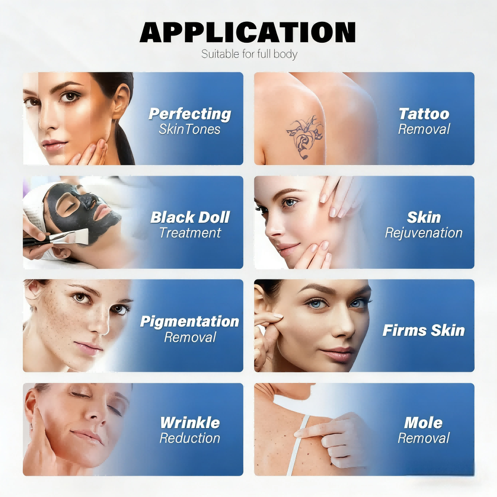 Pico Laser Tattoo Removal Machine 532nm 755nm 1064nm Clinic Grade Picosecond Laser System