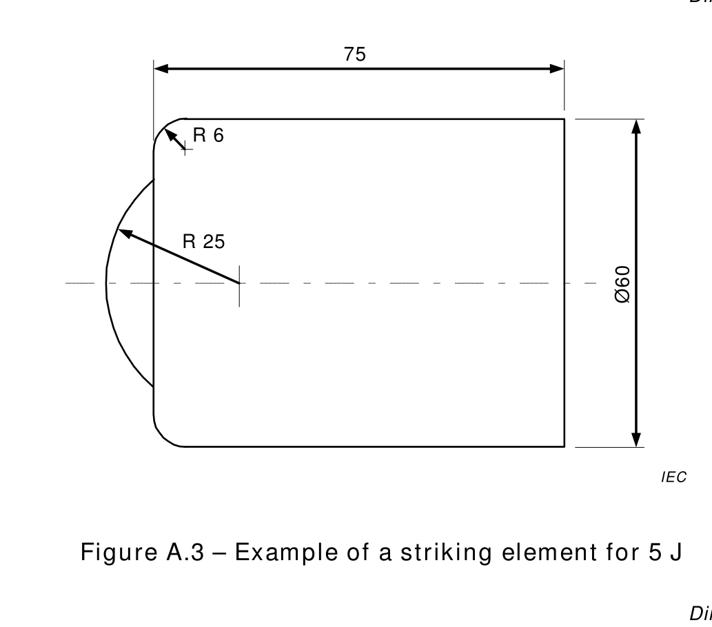 IEC 60068-2-75:2014+AMD1 :2025 striking element for 5 J