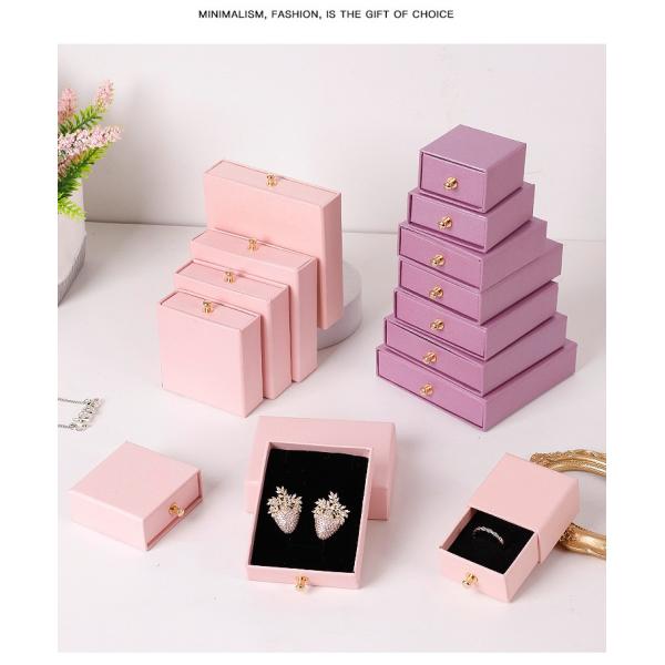 Ящик для упаковки ювелирных изделий с бархатной пеной для сережек, кольца, ожерелья, браслета, подвеска