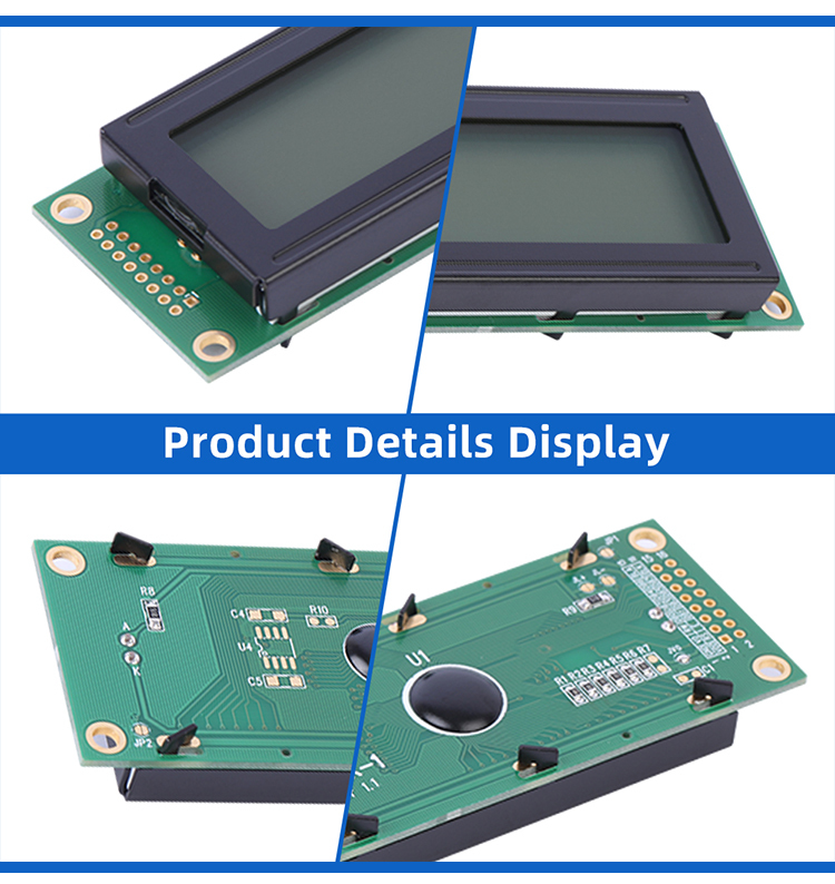 Cyrillic Gray Film 2002K-1 2*20 Long Strip Type ST7066U Font Screen Character LCD Display