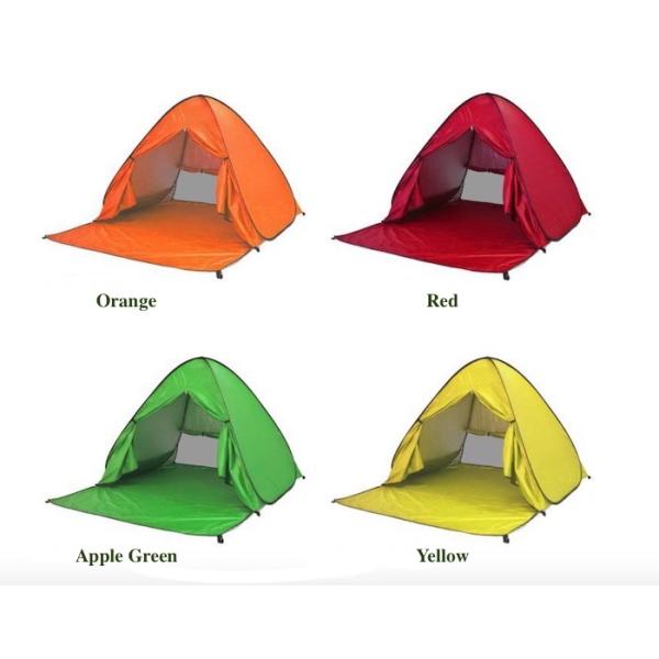 Polyester 190T Sun Shelter Pop Up Tent Shade For Beach Front W Door Curtain