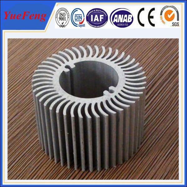 Aluminum round heat sink extrusion, Custom made round clear anodized aluminum heatsink