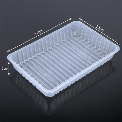 Disposable 33*22*5cm Plastic Food Tray Whole Chicken Meat Dessert Tray PP MAP Frozen Tray