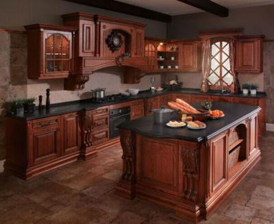 Oak solid wood kitchen cabinet,Raised kitchen cabinet door,North-Am style kitchen cupboard