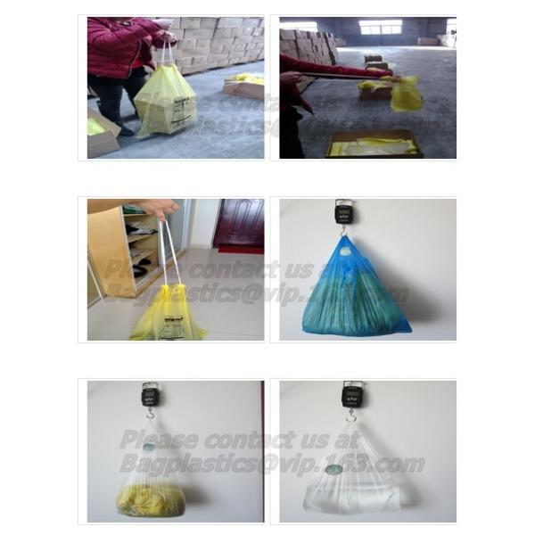 100% Oxo Biodegradable Clear Plastic Garbagetrash Bag Refuse Sack On Roll With Strong Hdpe yellow bags black bags blue b