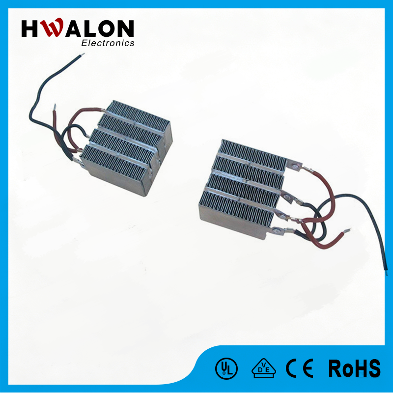PTC Ceramic Heating Element For Electric Fan, 12V‑230V Wide Voltage, 80‑240℃ Constant Temperature, 50‑800W Power, Self‑Limiting Temperature With Overheat Protection Energy‑Saving Corrugated Aluminum