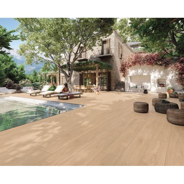 Yellow Brown Wooden Porcelain Floor Strips 200x1200mm