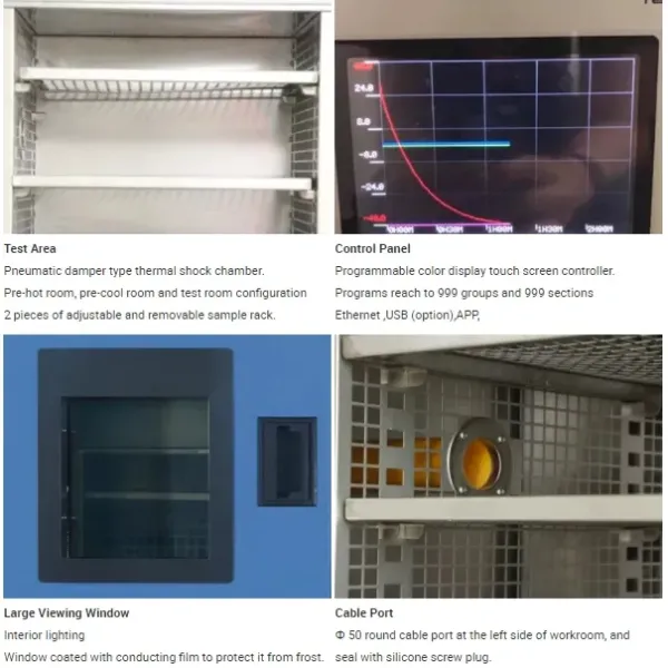 UP-6118 Stainless Steel304 Three Phase Thermal Shock Testing Chamber with Rapid Temperature Conversion for Semiconductor Test