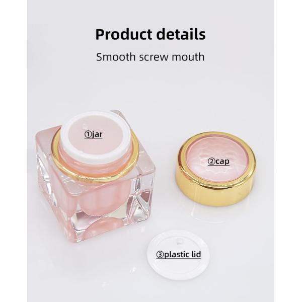 Лидирующее акриловое Skincare установило опарник сливк бутылки 15-30-50g лосьона квадрата 15-30-50-100-120ml