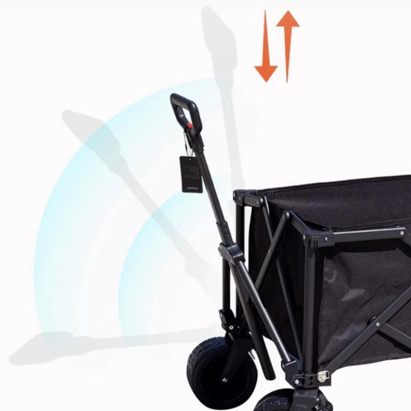 Steel Frame Hand Pulled Foldable Utility Wagon 150 Lbs Camping Cart Wagon Oxford Fabric