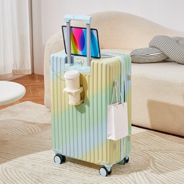 1901Rainbow colored luggage