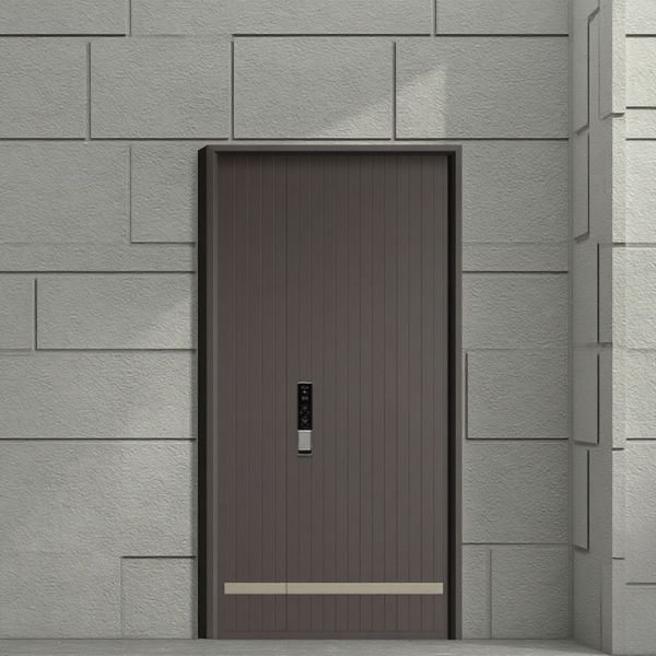 Push Pull Entry Security Door Steel Construction Finished Villa Exterior Swing Door