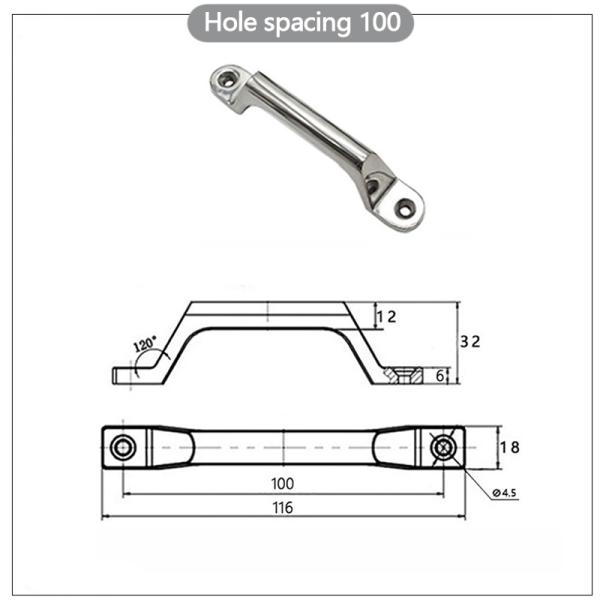 96x18x20mm Stainless Steel Cabinet Door Handles