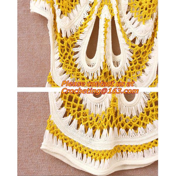 Blouse, Women, Hollow Out, Loose, Beach Crochet, Bikini, Blouses, Long Sleeve, Maxi Shirts