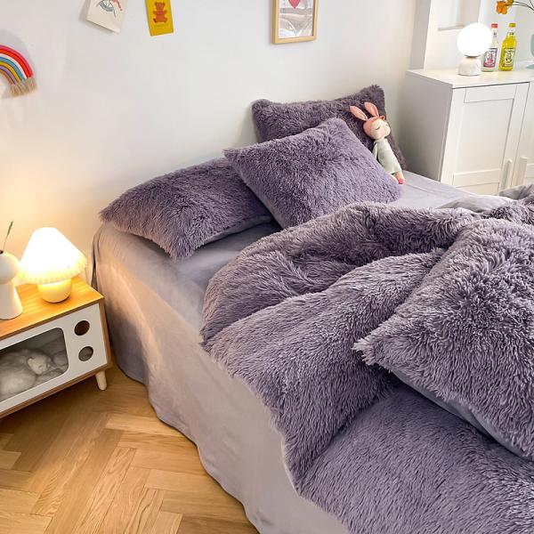 Принцесса стиль Серой фиолетовый Шаги теплый Mink бархатный кристаллический одеял накрытие на зиму