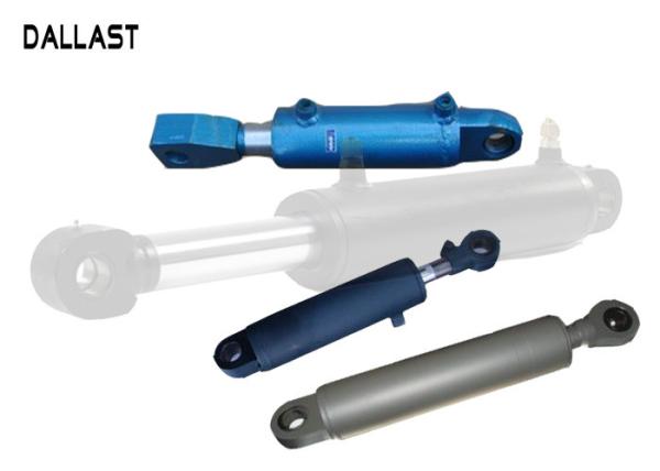 Steel Agricultural Steer Loader Hydraulic Oil Cylinders Double Acting With Piston